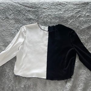SHEIN half and half shirt